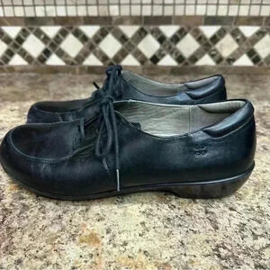 Naturalizer @work With Ortholite Size 8.5W Slip Resistant Black Lace up Shoes